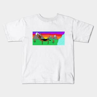 German Shepherd on Paint Kids T-Shirt